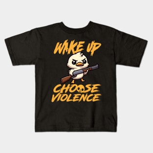 I Choose Violence Today, Goose Irony And Sarcasm Kids T-Shirt